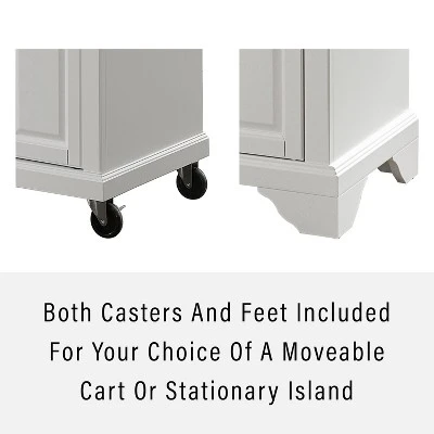 Lafayette Granite Top Portable Kitchen Island/Cart White/Gray - Crosley 5 Lafayette Granite Top Portable Kitchen Island/Cart White/Gray - Crosley - Image 3
