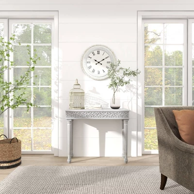 Farmhouse Mango Wood Console Table - Olivia & May 15 Farmhouse Mango Wood Console Table - Olivia & May - Image 13