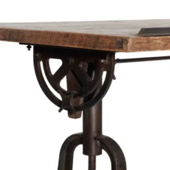 Industrial Teak Wood Console Table Brown - Olivia & May -Famous Furniture Store GUEST 0084d5d6 0d52 4682 987c dc464c0f497f