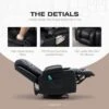 JOMEED PU Heated Stain Resistant Leather Massage Rocking Recliner Chair With 360 Degree Swivel, 2 Cup Holders, And Retractable Footrest -Famous Furniture Store GUEST 02808af6 dd94 4afa 9d00 db0e6082bcd1