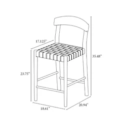 Cliff Haven Solid Wood With Woven Seat Counter Height Barstool - Threshold™ Designed With Studio McGee -Famous Furniture Store GUEST 028577f6 8f3f 49ef 9a03 601c170f7db8