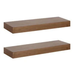 2pc 24" Havlock Wood Shelf Set - Kate & Laurel All Things Decor -Famous Furniture Store GUEST 02954e41 a6d7 4ee1 837d 221583be59e6