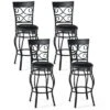Costway Set Of 2/4 Vintage Swivel Bar Stools 30'' Bistro Upholstered Dining Chairs Black -Famous Furniture Store GUEST 02d5777a 55d6 49e7 b3be 706607606cc2