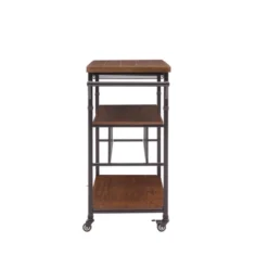 Austin Wine Cart Brown/Black - Linon -Famous Furniture Store GUEST 038058fd 1005 4e4e 9b06 3dfb08031d34