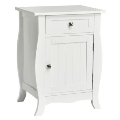 Costway Accent End Table With Drawer Storage Cabinet Wooden Nightstand White -Famous Furniture Store GUEST 042ecc97 25d3 45e6 956b c6e07ee2c7c6