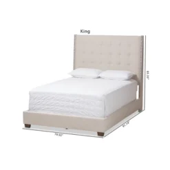 Georgette Modern And Contemporary Fabric Upholstered Bed - Baxton Studio -Famous Furniture Store GUEST 04f5e4b4 9948 4ca0 badd 9dd454dd4923