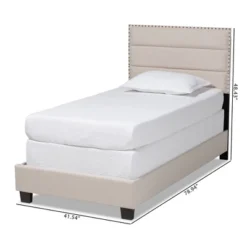 Ansa Upholstered Bed - Baxton Studio -Famous Furniture Store GUEST 0503064e e420 457c 9807 8d558b1d6ec9