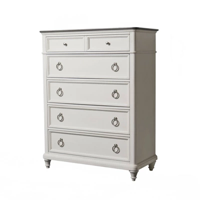 6pc Cristina Bedroom Set White - Abbyson Living 6 6pc Cristina Bedroom Set White - Abbyson Living - Image 4