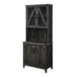 Home Source Bar With Upper Glass Cabinet -Famous Furniture Store GUEST 05434b33 ebf8 47bc a4e5 709472e0d3a6