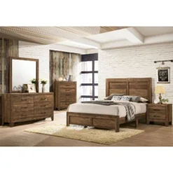 3pc Queen Quail Bedroom Set With 2 Nightstands Rustic Light Walnut - HOMES: Inside + Out 12 3pc Queen Quail Bedroom Set With 2 Nightstands Rustic Light Walnut - HOMES: Inside + Out -Famous Furniture Store GUEST 05d945ef 731b 4ec1 82f6 97264967ab45
