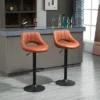 HOMCOM Modern Bar Stools Set Of 2 Swivel Bar Height Barstools Chairs With Adjustable Height, Round Heavy Metal Base, And Footrest -Famous Furniture Store GUEST 066cb4b0 8162 49f7 b17e bb4a5368788e