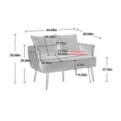 Modern Accent Metal Frame Tufted Sofa With Arms - ModernLuxe 12 Modern Accent Metal Frame Tufted Sofa With Arms - ModernLuxe -Famous Furniture Store GUEST 0674ff69 fbdd 48eb 8bc2 2bc5e92d73ef