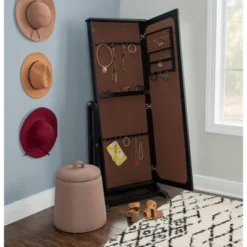 Lola Cheval Mirror/Jewelry Wardrobe Black - Powell Company -Famous Furniture Store GUEST 06b2f035 718e 411f 85ea 89afc2452002