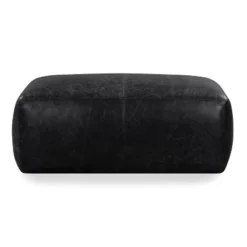 Maine Leather Ottoman - Poly & Bark