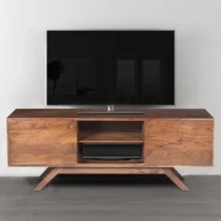 Wooden TV Stand For TVs Up To 60" With Wide Storage Brown - The Urban Port -Famous Furniture Store GUEST 06e58fb4 1aec 4c56 99ed 0e893ef027b5