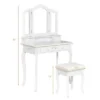 Costway Vanity Makeup Dressing Table Stool 4 Jewelry Wood Desk White -Famous Furniture Store GUEST 07d0e28a f240 4c90 9832 ad37b9ea6c8c