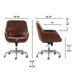 Forester Leather Office Chair Cognac Brown - Finch -Famous Furniture Store GUEST 082854f6 580c 40ee b9e2 21aeadb14af7