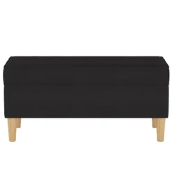 Storage Bench Twill Black - Skyline Furniture