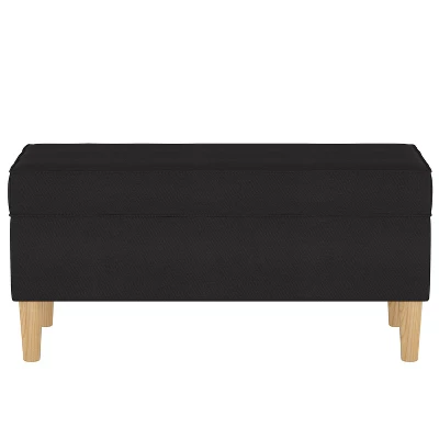 Storage Bench Twill Black - Skyline Furniture 3 Storage Bench Twill Black - Skyline Furniture