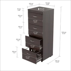 51.97" 4 Drawer Locking File Cabinet Espresso - Inval -Famous Furniture Store GUEST 08477b06 cf38 46e3 ad50 84aec1b4da67