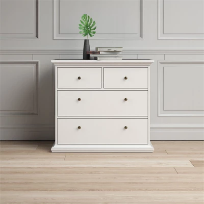 Wood Sonoma 4 Drawer Chest In White-Tvilum 12 Wood Sonoma 4 Drawer Chest In White-Tvilum - Image 10
