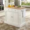 Wood Kitchen Island Butcher Block In White - Pemberly Row
