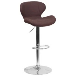 Merrick Lane Adjustable Height Barstool Contemporary Bar Height Stool With Curved Back And Metal Base With Footrest 41 Merrick Lane Adjustable Height Barstool Contemporary Bar Height Stool With Curved Back And Metal Base With Footrest -Famous Furniture Store GUEST 0895597c 2629 495c a897 6b64efeec709
