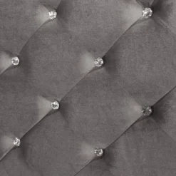 Tenaya Glam Bed With Button Tufted Headboard Silver - HOMES: Inside + Out -Famous Furniture Store GUEST 08d2ddb9 aaa4 4fdc ada2 0ae3131c2466