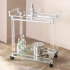 Studio 55D Rossi 32 3/4" Wide Clear Acrylic And Chrome Rolling Serving Bar Cart -Famous Furniture Store GUEST 092b2747 7af3 49ed 8dc4 7069d7422334