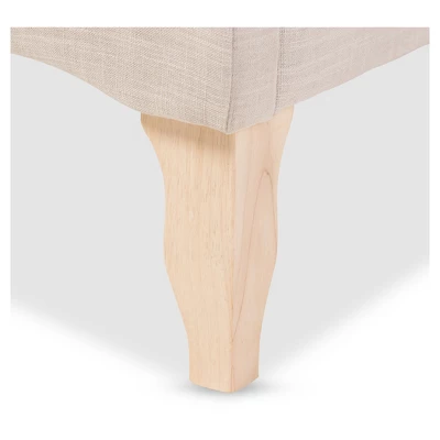 Fannie French Classic Modern Style Linen Fabric Platform Bed - Full - Baxton Studio 5 Fannie French Classic Modern Style Linen Fabric Platform Bed - Full - Baxton Studio - Image 3