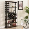Costway Industrial Wine Rack Multi-purpose Freestanding Bakers Rack With Glass Holder -Famous Furniture Store GUEST 0ab2436f 8f26 41ce 97ae 9576e3441ef4