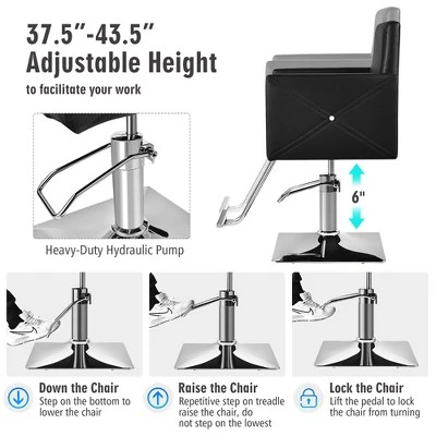 Costway Salon Chair For Hair Stylist Adjustable Swivel Hydraulic Barber Styling Chair 8 Costway Salon Chair For Hair Stylist Adjustable Swivel Hydraulic Barber Styling Chair - Image 6
