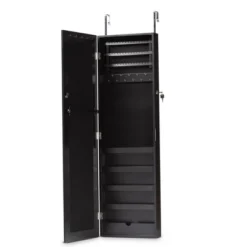 Richelle Wood Hanging Jewelry Armoire With Mirror - Baxton Studio -Famous Furniture Store GUEST 0ae2789f 197c 4f39 b932 5c8465ec50aa