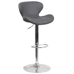 Merrick Lane Adjustable Height Barstool Contemporary Bar Height Stool With Curved Back And Metal Base With Footrest 38 Merrick Lane Adjustable Height Barstool Contemporary Bar Height Stool With Curved Back And Metal Base With Footrest -Famous Furniture Store GUEST 0aeeccd0 2754 43ec b7e8 bfe60a3a2a15