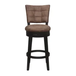 30" Kaede Wood And Upholstered Swivel Barstool Black/Chestnut - Hillsdale Furniture 12 30" Kaede Wood And Upholstered Swivel Barstool Black/Chestnut - Hillsdale Furniture -Famous Furniture Store GUEST 0b2547e6 af95 4c78 b08f e4bb29bb417b