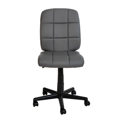 Emma And Oliver Mid-Back Quilted Vinyl Swivel Task Office Chair 10 Emma And Oliver Mid-Back Quilted Vinyl Swivel Task Office Chair - Image 8