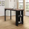Knolle Park Wood Counter Height Table Black/Wire Brush Oak Finished Top - Hillsdale Furniture