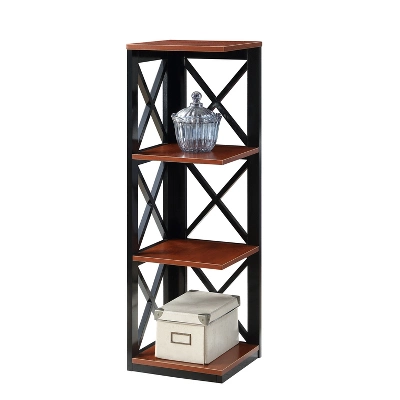 38.5" Oxford 3 Tier Corner Bookcase - Breighton Home 3 38.5" Oxford 3 Tier Corner Bookcase - Breighton Home
