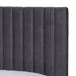 Queen Serrano Velvet Fabric Upholstered And Metal Platform Bed Gray/Gold - Baxton Studio 13 Queen Serrano Velvet Fabric Upholstered And Metal Platform Bed Gray/Gold - Baxton Studio -Famous Furniture Store GUEST 0cbbfa06 5301 464a a58d ecbc9329f7ed