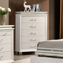 2pc Granite Nightstand And Chest Set Pearl White - HOMES: Inside + Out -Famous Furniture Store GUEST 0cdfb9e9 8e38 41b9 be67 275caa77cd81