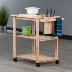 Utility Cart With Cutting Board Wood/Natural - Winsome -Famous Furniture Store GUEST 0d231582 e09f 48db bfd7 87b06aa04cf7