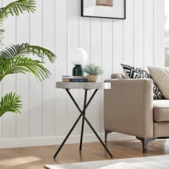 17.6" Round 3 Legged Industrial Style Side Table Cement - Danya B. -Famous Furniture Store GUEST 0d4fd7e7 3be3 409c 9dfd c90186c4991f