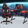 Costway Gaming Desk & Chair Set Z-Shaped Racing Style Desk With Massage Swivel Gaming Chair -Famous Furniture Store GUEST 0d632a0b 0fab 451c 817c d1d7bb3a19f6