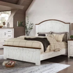 2pc Queen Willow Rustic Bedroom Set Distressed White/Walnut - HOMES: Inside + Out 15 2pc Queen Willow Rustic Bedroom Set Distressed White/Walnut - HOMES: Inside + Out -Famous Furniture Store GUEST 0d9433c0 1006 482f 8686 edea3a710e30