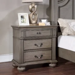3pc Pennings Traditional Bed Set With 2 Nightstands Gray - HOMES: Inside + Out 20 3pc Pennings Traditional Bed Set With 2 Nightstands Gray - HOMES: Inside + Out -Famous Furniture Store GUEST 0e8af0b5 7015 49f6 9800 6ffaffc31630
