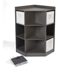 Badger Basket Corner Cubby Storage Unit With 4 Reversible Baskets Charcoal 14 Badger Basket Corner Cubby Storage Unit With 4 Reversible Baskets Charcoal -Famous Furniture Store GUEST 118265bd 6461 4c03 ae46 b4c6153cfe1c