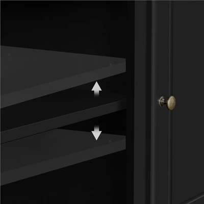 Yaheetech 24.6in Height Mid-century TV Stand TV Console Table Black 9 Yaheetech 24.6in Height Mid-century TV Stand TV Console Table Black - Image 7