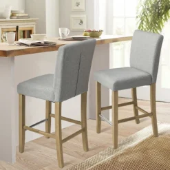 26" Portland Upholstered Counter Height Barstool Wood(Set Of 2) -The Pop Maison -Famous Furniture Store GUEST 11a39eb8 7456 456c af59 6b3e224d9d7c