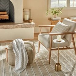 Marble Top Drink Side Table - Brass/White - Hearth & Hand™ With Magnolia