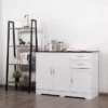 Costway Buffet Sideboard Kitchen Cupboard Storage Cabinet W/ 2 Drawers & 3 Doors White -Famous Furniture Store GUEST 1214a4c3 574c 436c 86c7 53a387150700